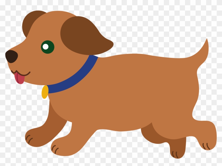 Cute Brown Puppy Running - Dog Clipart Png #273979
