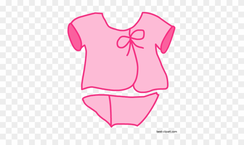 Baby Clothes In Pink Color, Free Clip Art - Clip Art #274063