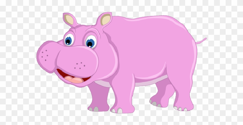 Baby Animal Clipart Baby Hippo - Baby Pink Hippo #274096