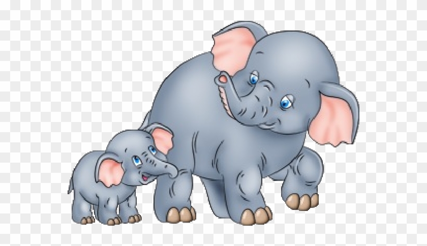 Cute Baby And Momma Elephant Clip Art Mother And Elephant' - Mother And Baby Elephant Clipart #274111