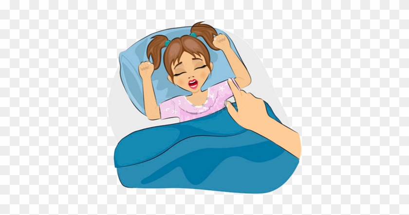 Girl Screaming While Sleep - Girl Sleeping Clipart Png #274180