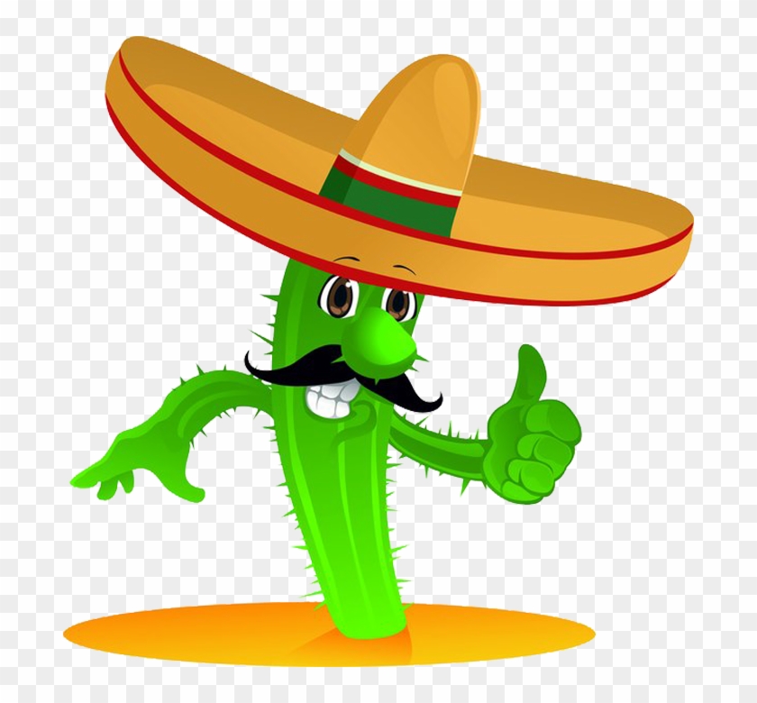 Mexican Cuisine Cactaceae Taco Cartoon - Cool Cactus #274254