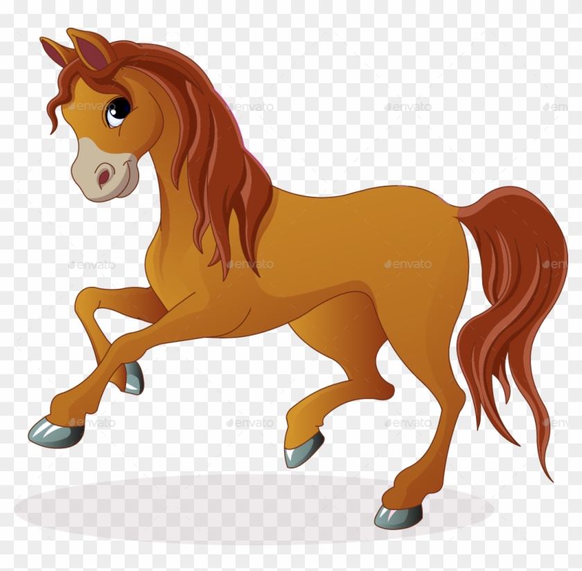 Cute Cartoon Horse Clip Art - Horse Cartoon No Background - Free  Transparent PNG Clipart Images Download