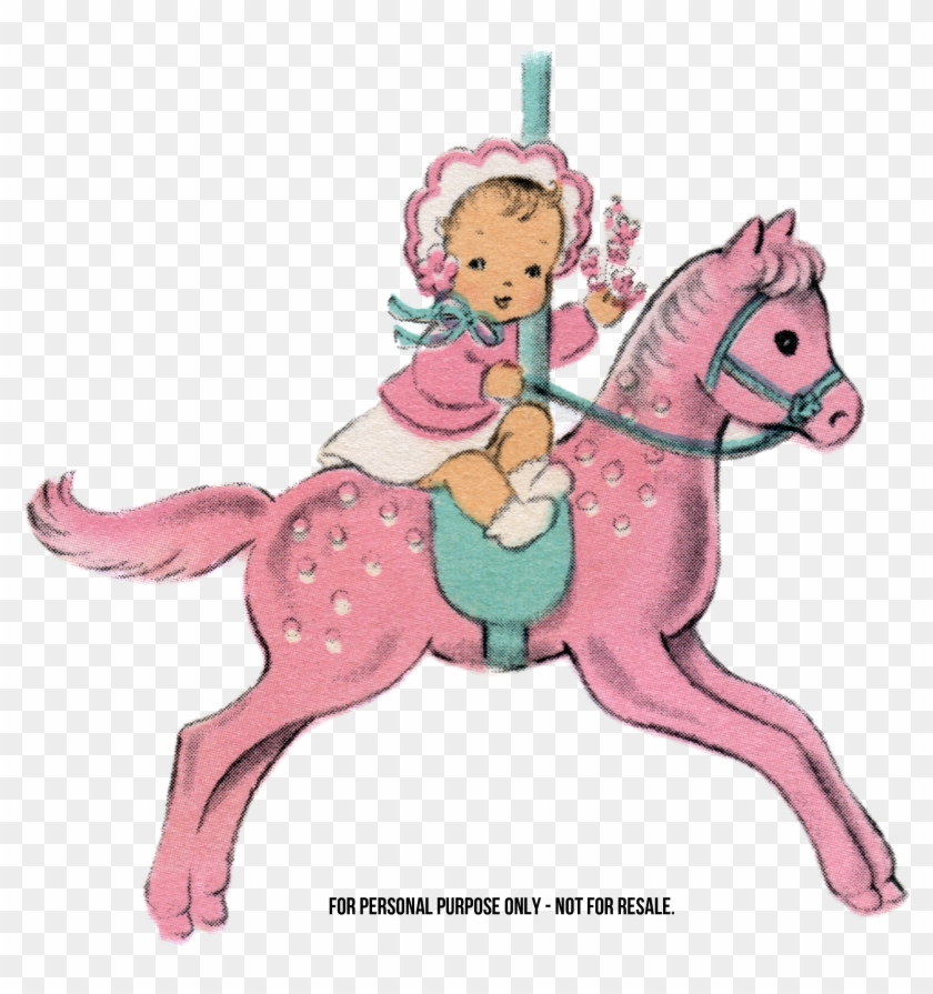 Baby Horse Clipart - Girl Carousel Clipart #274388