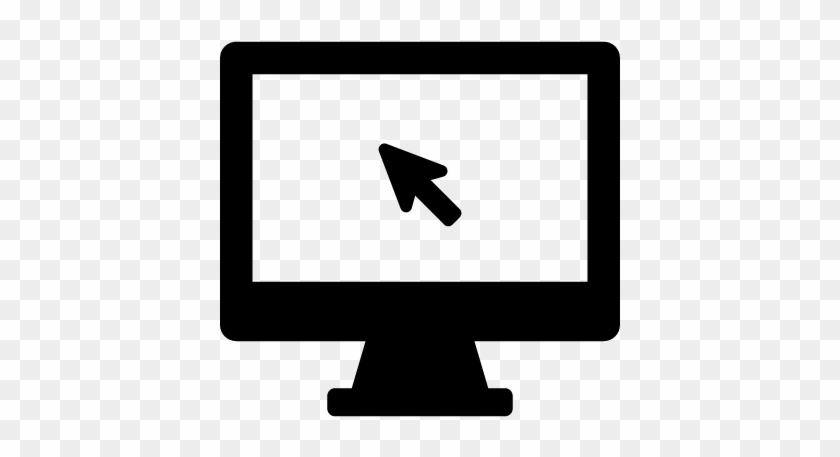 Monitor With Mouse Cursor Vector - Icon #274387