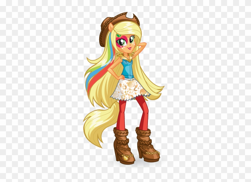 Wearing Horse Riding Kicks And A Cowgirl Hat, Applejack - Apple Jack Equestria Girl #274402