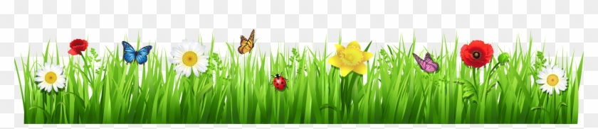 Flowers Clip Art - Grass And Flowers Clipart #274501