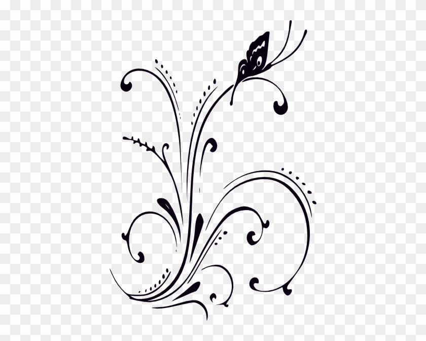Butterfly Clipart Border Black And White - Butterfly Black And White #274532