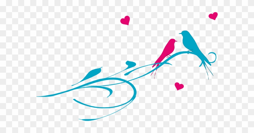 Love Birds On A Branch Clip Art At Clker - Love Design Clipart #274568
