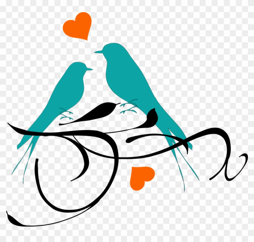 Love Birds Clipart 19, - Best Gift - Love Birds Hoodie/t-shirt/mug Black/navy/pink/white #274570