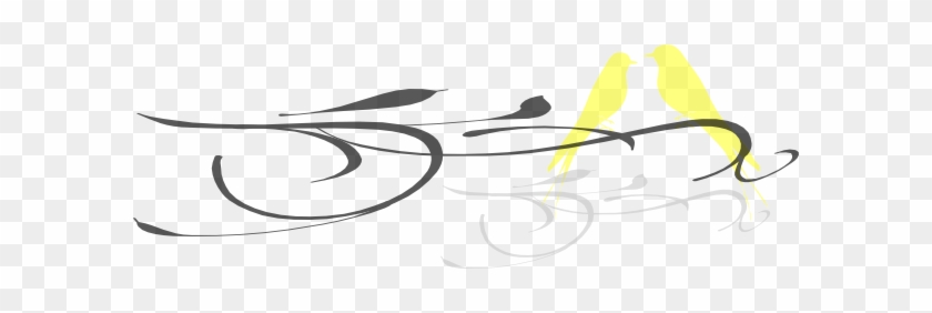 Yellow Love Birds On Branch Clip Art At Clker - Clip Art #274609