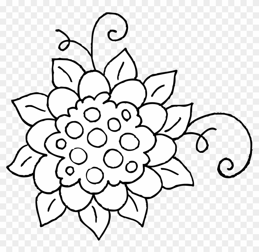 Coloring Page Flower Indiantribes - Clipart Spring Flowers Black And White #274624