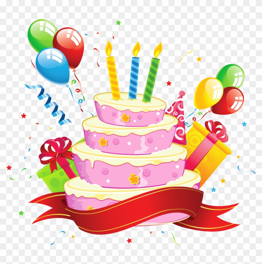 Birthday Cake Transparent Clipart - Transparent Background Cake Clipart #274623