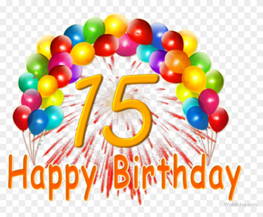 Happy Fifteenth Birthday Wishes - Balloon Banner #274679
