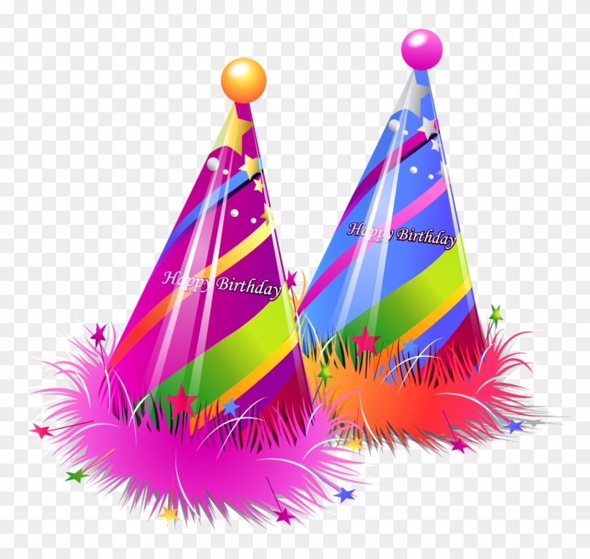 Happy Birthday Party Hats Transparent Png Clipart - Birthday Png #274693