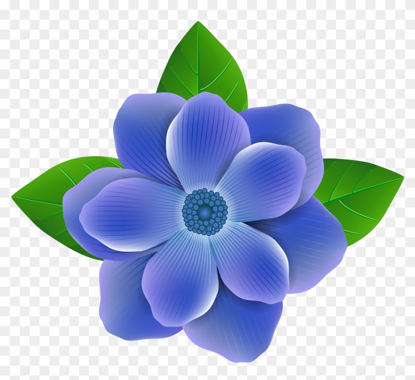 Blue Flower Png Clip Art Image - Blue Flower Clipart #274755