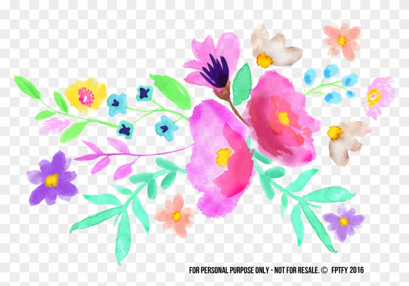 Spring Clipart Watercolor - Spring Watercolor Flowers Clipart #274802