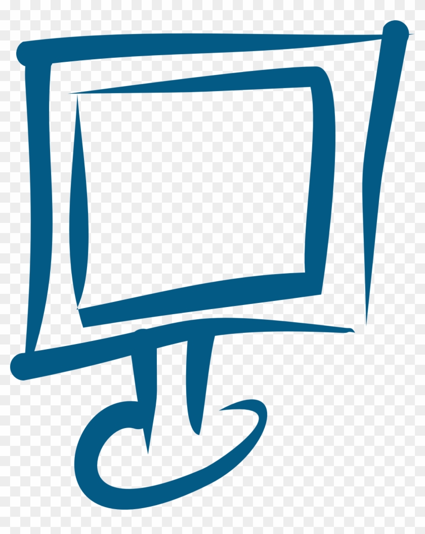 Drawing Of A Computer Monitor Free Image - Computer Drawing Png #274858