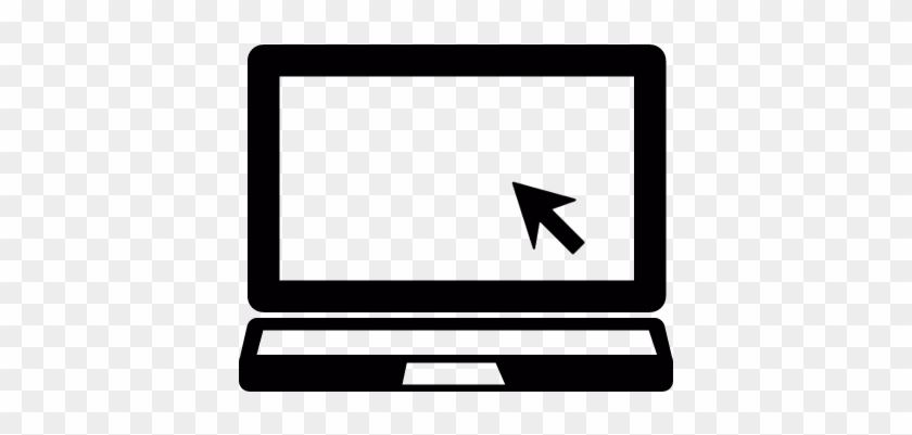 Laptop With Mouse Cursor Vector - Free Laptop Icon #274895