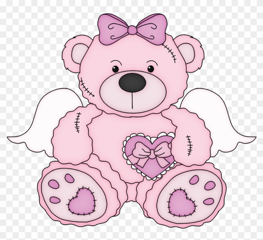 Cute Bear Cute Baby Girl Clip Art Teddy Vector - Pink Teddy Bear Clip Art #274938