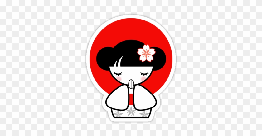 Pray For Japan Kokeshi Doll By Sandra Vargas - Pray For Japan Kokeshi Doll Hoodie (pullover) #274941
