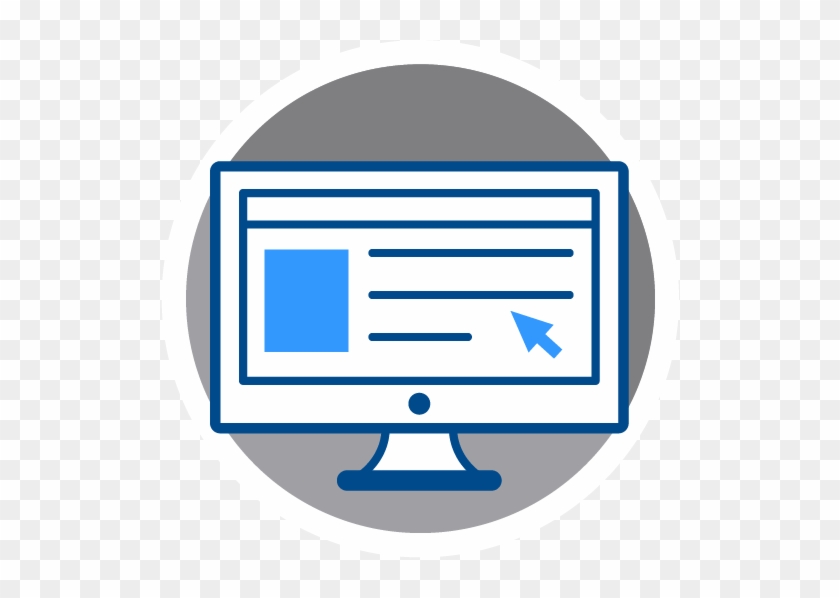 Icon Depicting Computer Screen With Mouse Pointer Navigating - Icon Depicting Computer Screen With Mouse Pointer Navigating #275009