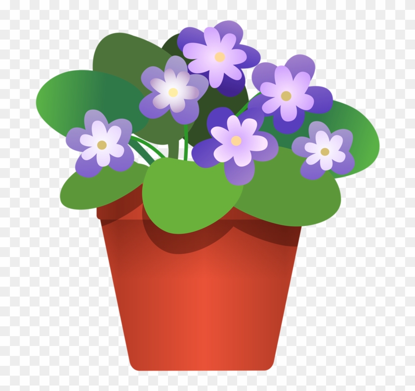 14 Summer-inspired Flower Pots - Flower In The Pot Clipart #275017