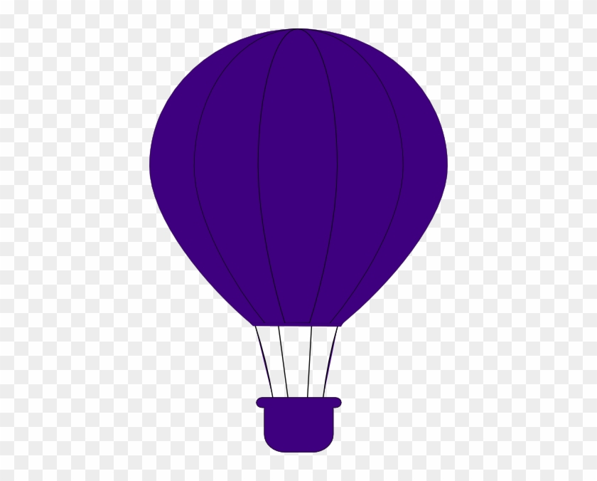 Black - And - White - Hot - Air - Balloon - Clipart - Purple Hot Air Balloon Clip Art #275041