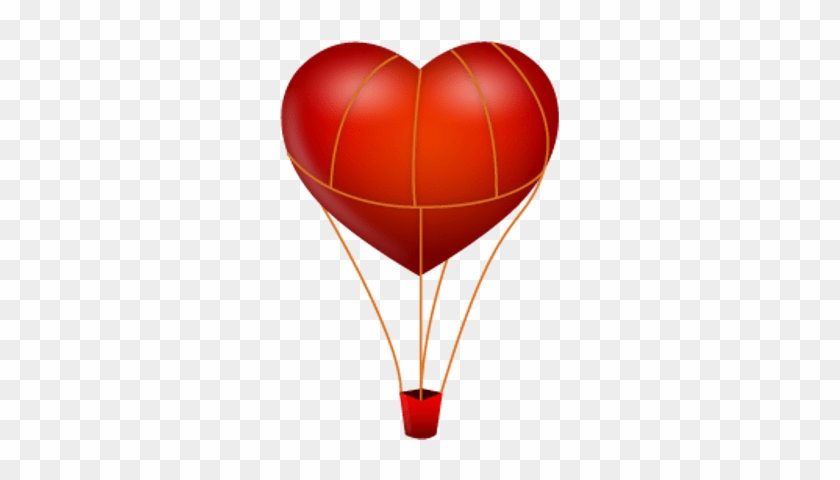 Fancy Heart Balloon Clipart Vintage Hot Air Balloon - Heart Shaped Air Balloon #275056