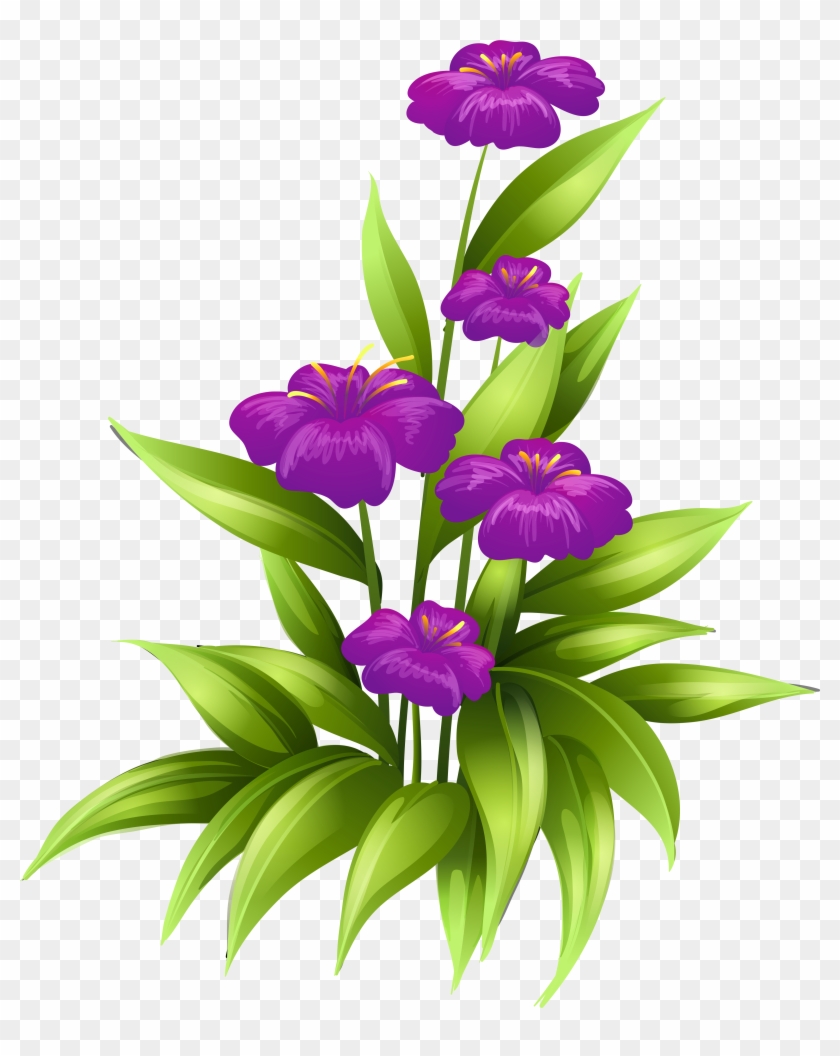 Top 10 Flower Border Clip Art Clipart Purple File Free - Flower Png Clipart #275080