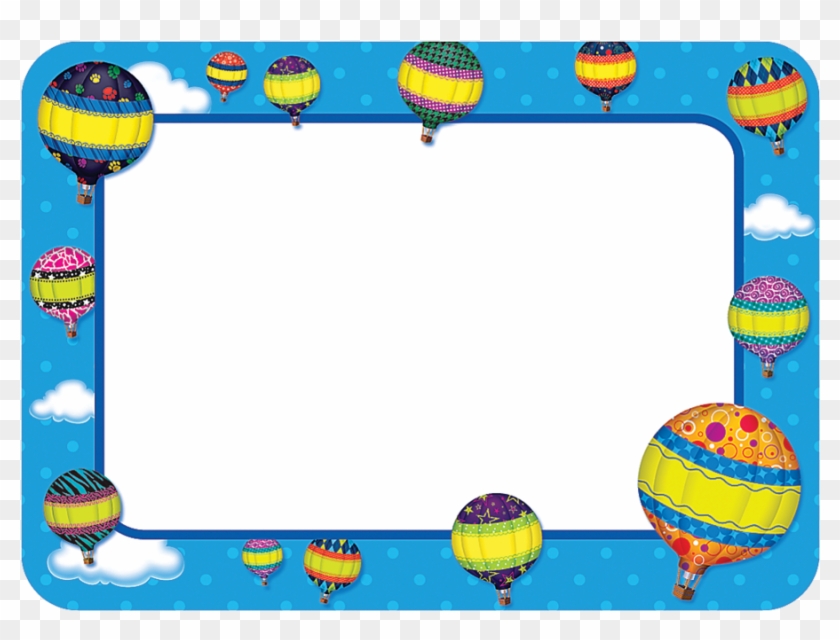 Tcr5340 Hot Air Balloons Name Tags/labels Image - Hot Air Balloon Page Border #275072