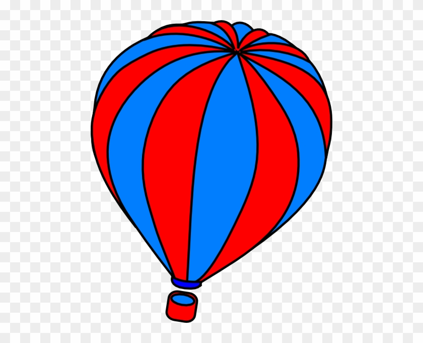 Hot Air Balloon Clipart Transparent - Hot Air Balloon Red Blue #275147