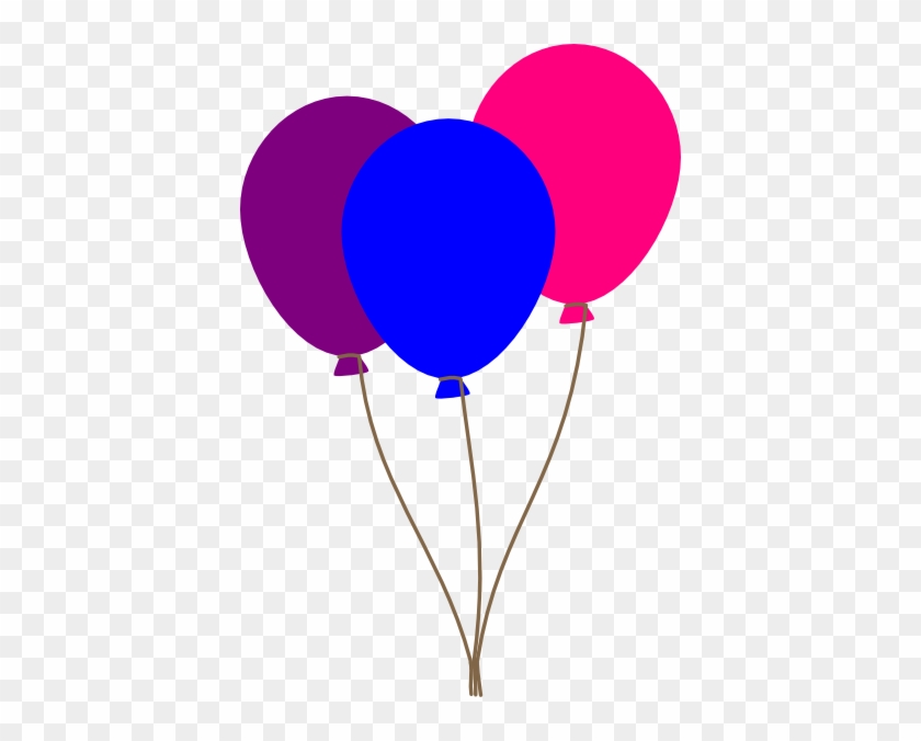 Pink Blue And Purple Balloons #275148
