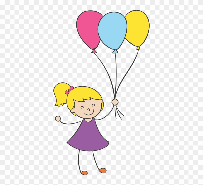 Cartoon Child Clip Art - Cartoon Girl Balloon #275156