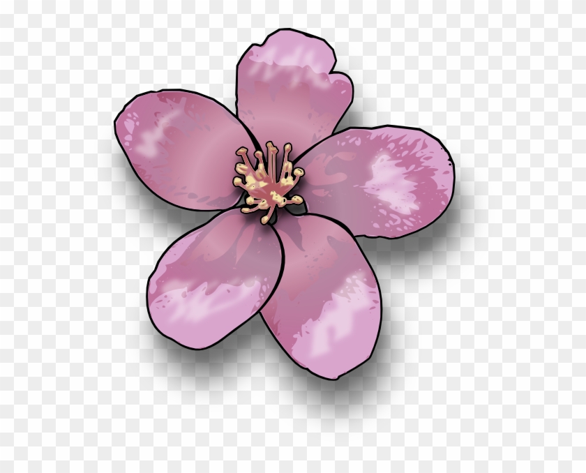 Purple Flower Clipart Apple Blossom - Blossoms Clipart #275185