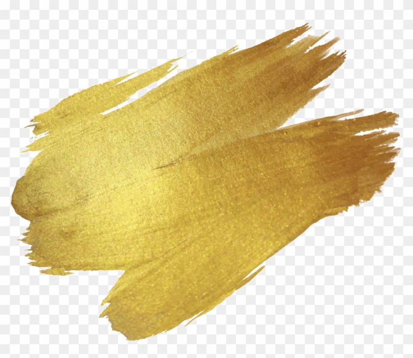 Brush Paint Gold Drawing - Gold Brush Stroke Png #275218