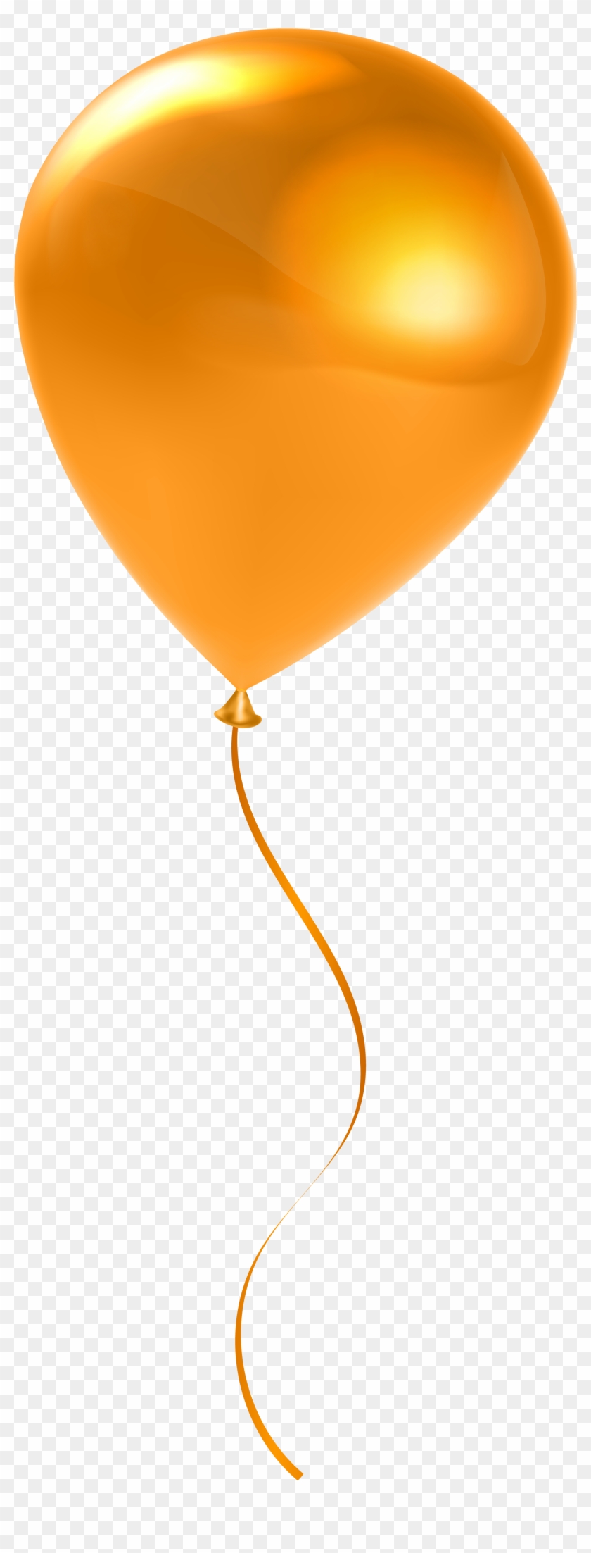 Single Orange Balloon Transparent Clip Art - Orange Balloons Transparent Background #275227