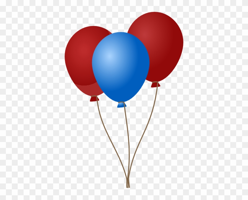 Emmas Blue Balloons Clip Art At Clker - Red And Blue Balloons #275248