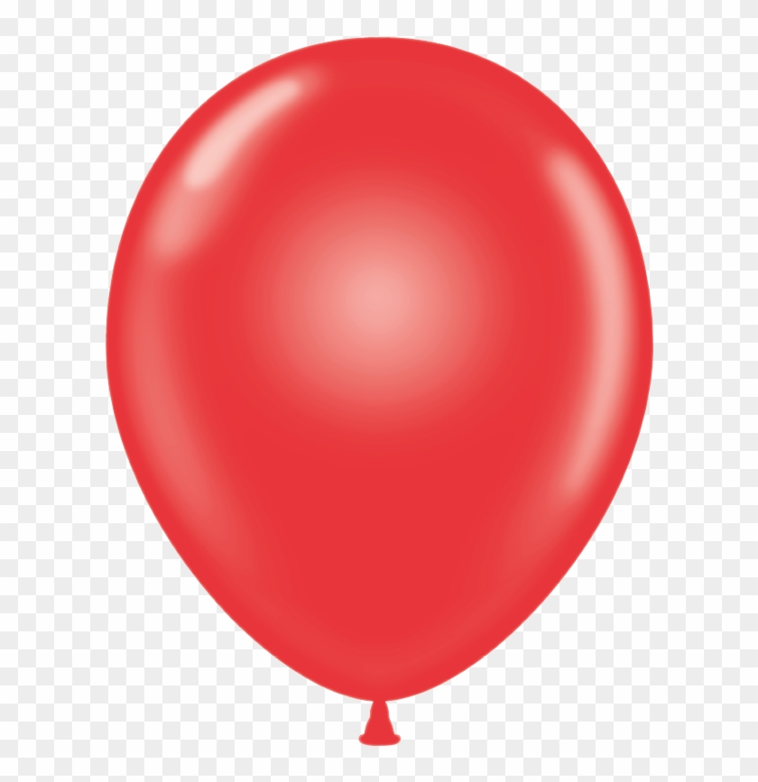 Crystal Red - 24" Round Red Latex Balloons 5 Count - Latex Balloons #275278