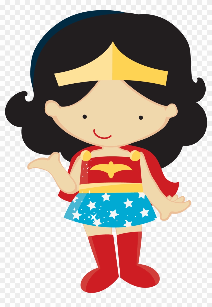 Superhero Girls Clipart, Girl Power Clipart, Supergirls, - Mulher Maravilha Baby Png #275325