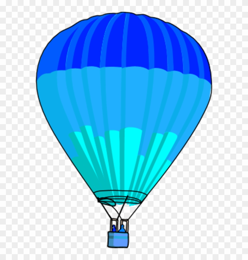 Vector Clip Art - Hot Air Balloon Clip Art Blue #275342