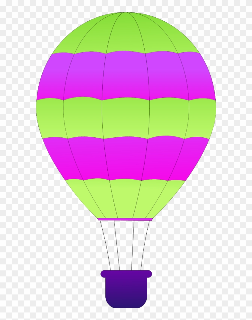 Horizontal Striped Hot Air Balloons - Hot Air Balloon Clip Art #275345