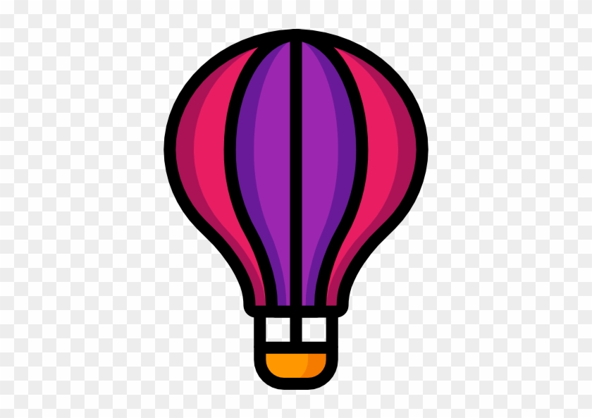 Hot Air Balloon Line Pink M Clip Art - Luz Y Fuerza Del Centro #275380