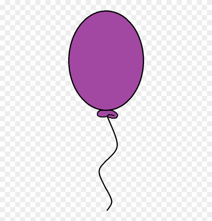 Background Courtesy Of - Single Purple Balloon Clipart #275499