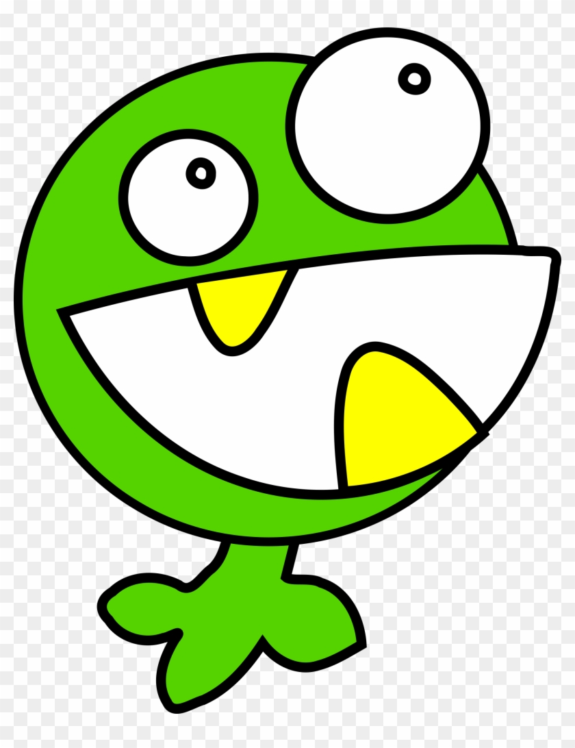 Head, Eyes, Green, Kids, Face, Cartoon, Big, Little - Monster Clipart #275518