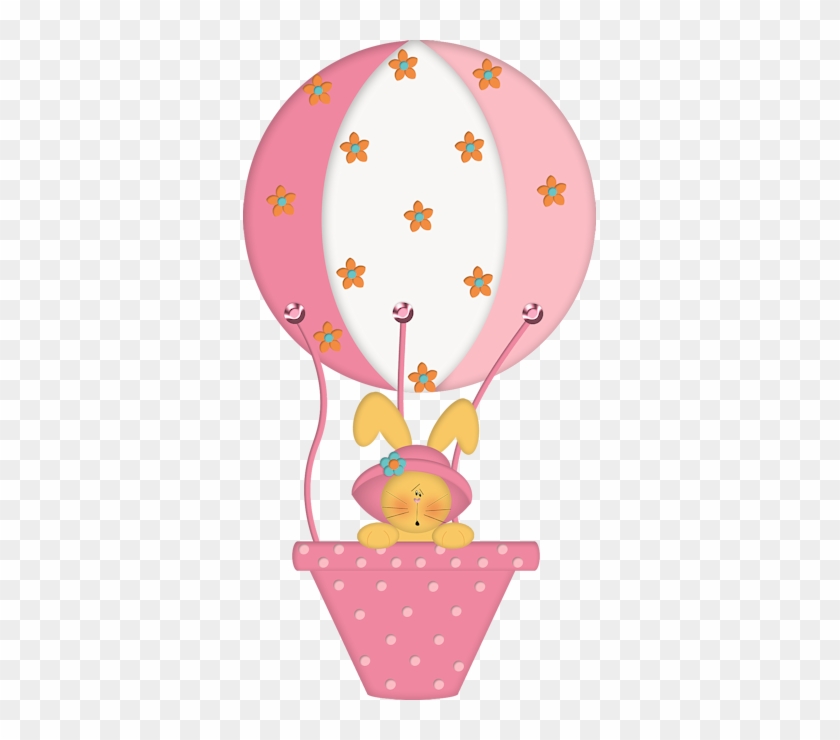 Pink Balloons, Hot Air Balloons, Clipart Images, Baby - Illustration #275519