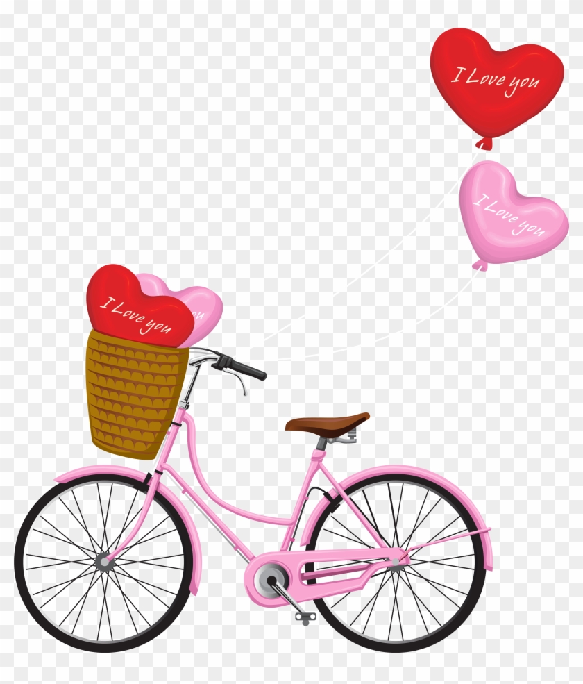 Valentine's Day Bicycle Png Clipart Image - Romantic Bicycle Clipart Png #275557