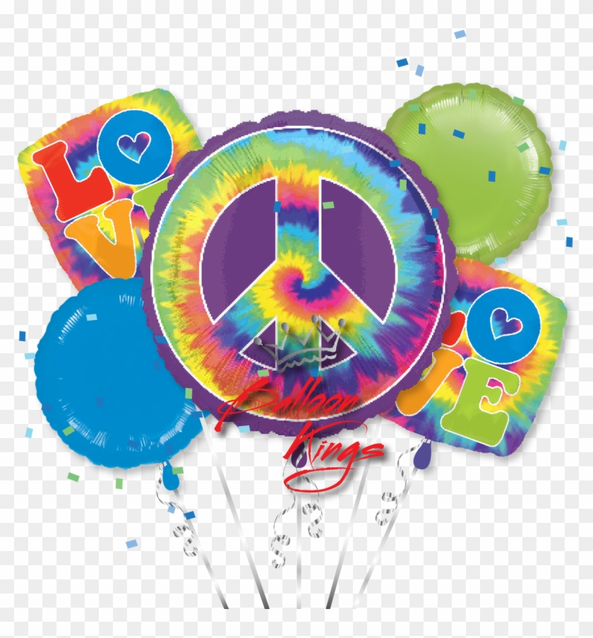 60s Peace Love Bouquet - Feeling Groovy Peace Jumbo Foil Balloon #275550