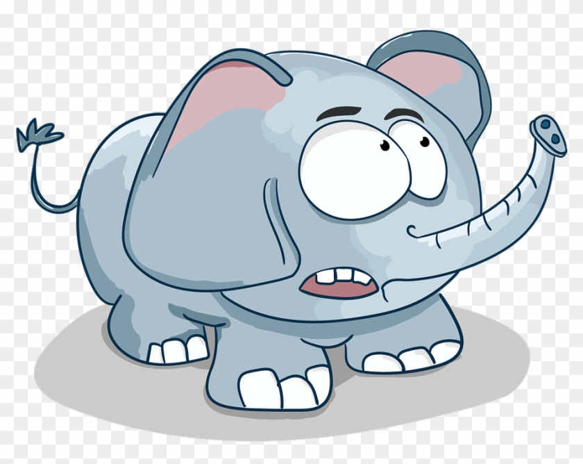 Elephant, Cartoon, Baby Elephant, Funny, Big Eyes - รูป ช้าง การ์ตูน Png #275563