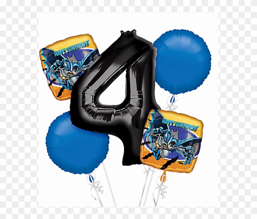 Spider-man 4th Birthday Balloon Bouquet 5pc #275567